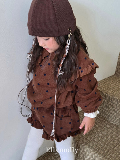 【予約】dot frill pants / ellymolly (5-15号)