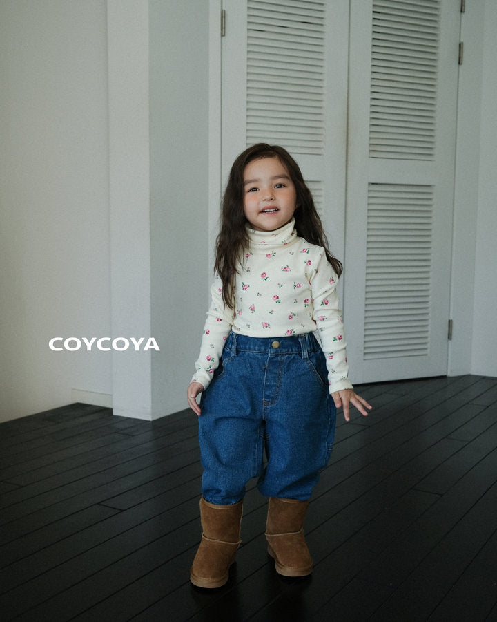 【予約】roze fleece polo T  / coycoya (XS-XL)