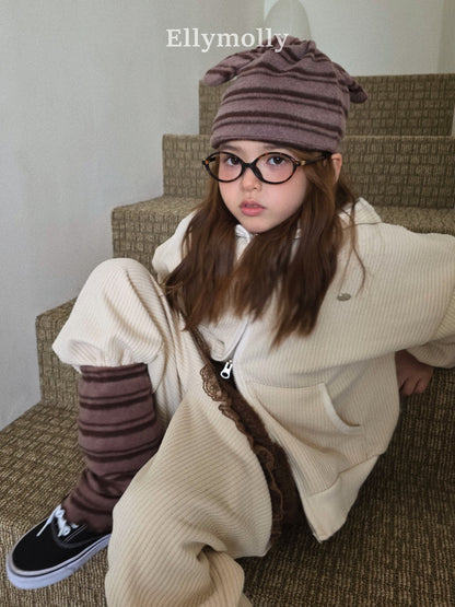 【予約】cozy rib hood zipup/ ellymolly (5-19号)