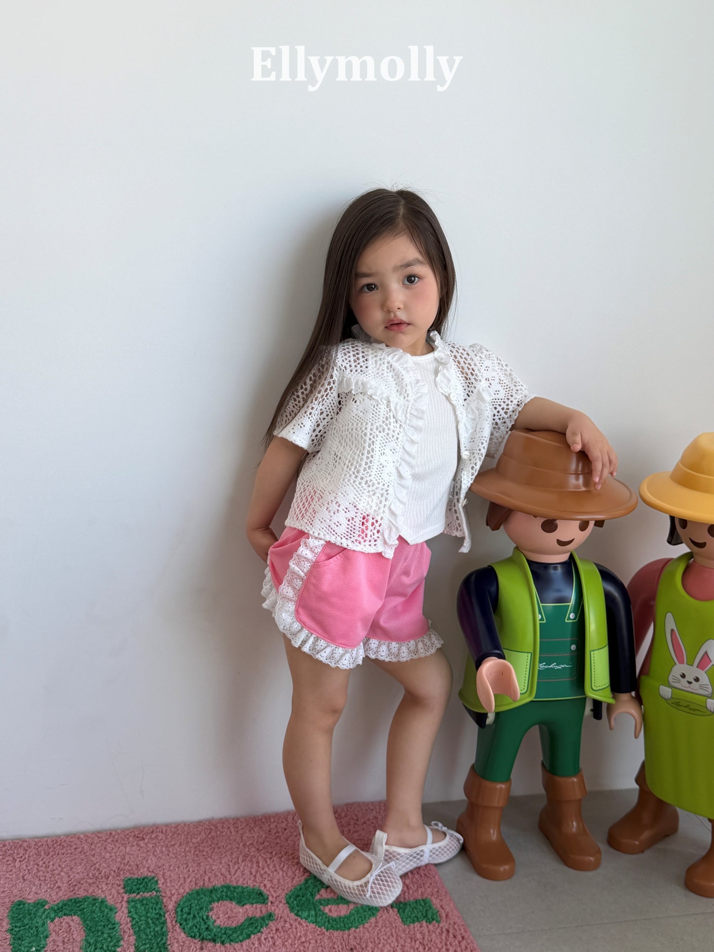 【予約】Crochet blouse / ellymolly5-15号  로지크로쉐