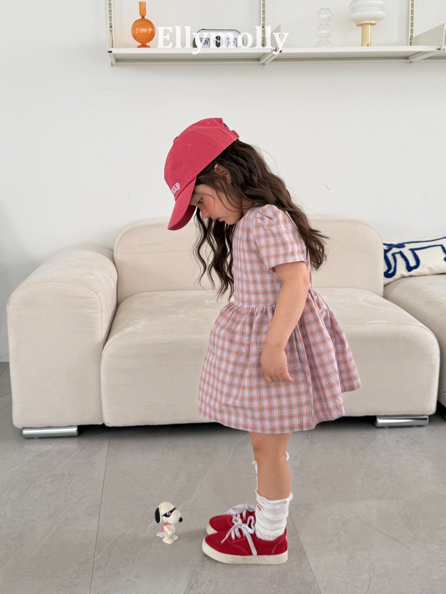 【予約】mellow check one-piece / ellymolly5-15号