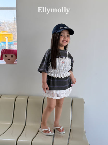【予約】washed stripe box T / ellymolly5-19号