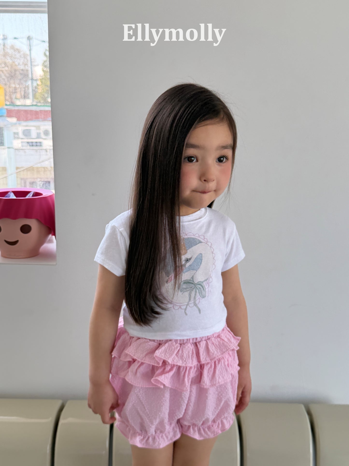 【予約】Petal Tiered Shorts / ellymolly 5-15号 페탈티어쇼츠