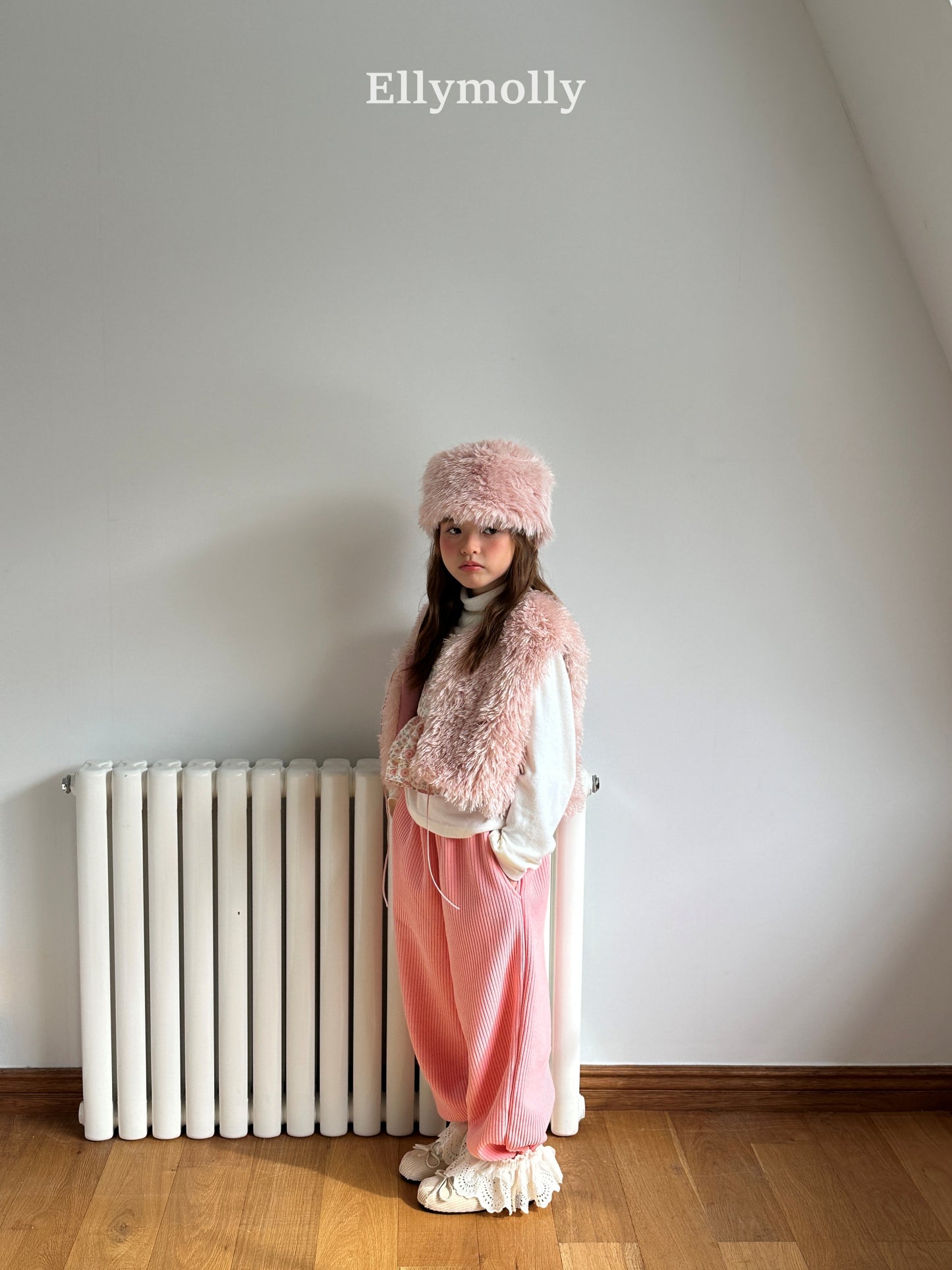 【予約】fluffy vest  / ellymolly (5-11号)