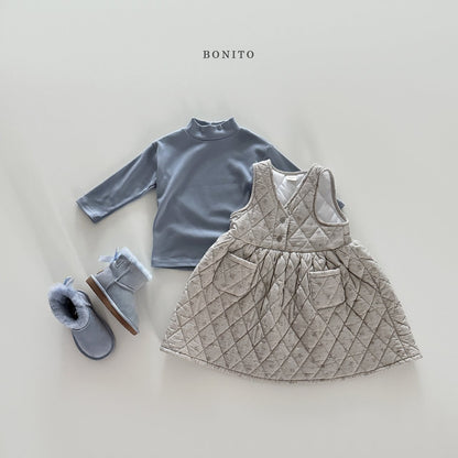 【予約】small flower quilting one-piece  /  bonito (12m-JM)