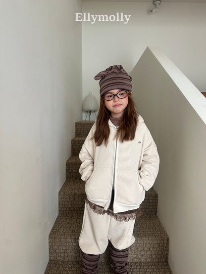 【予約】cozy rib hood zipup/ ellymolly (5-19号)