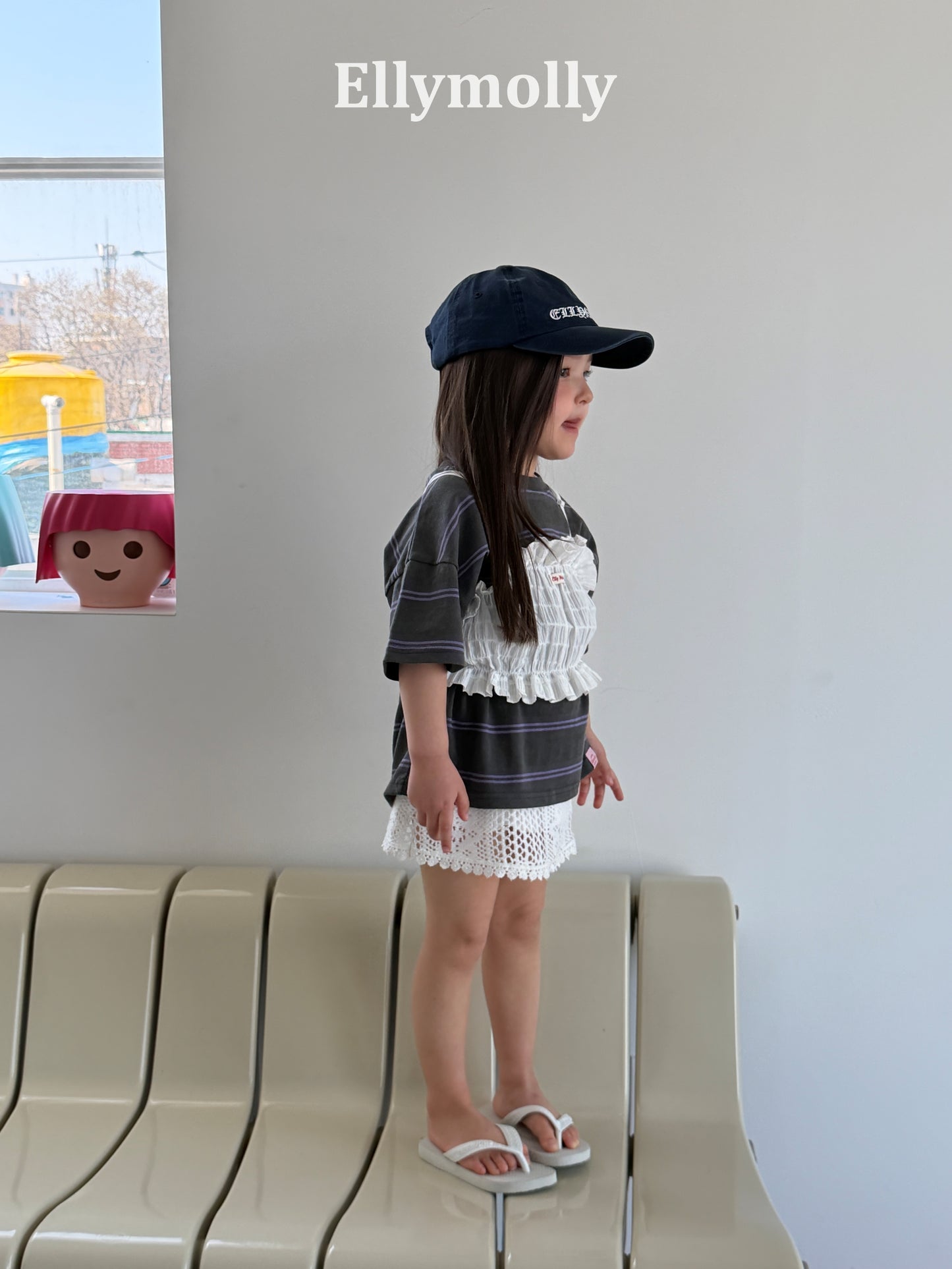 【予約】washed stripe box T / ellymolly5-19号