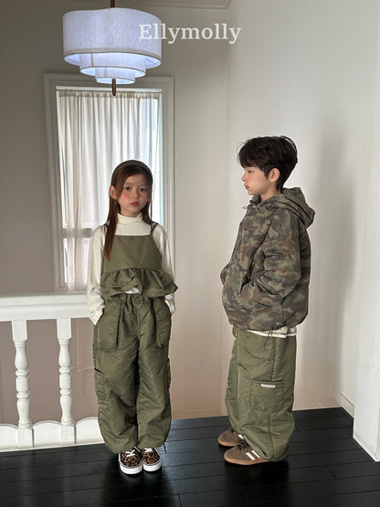 【予約】camouflage padding hood / ellymolly (5-19号)