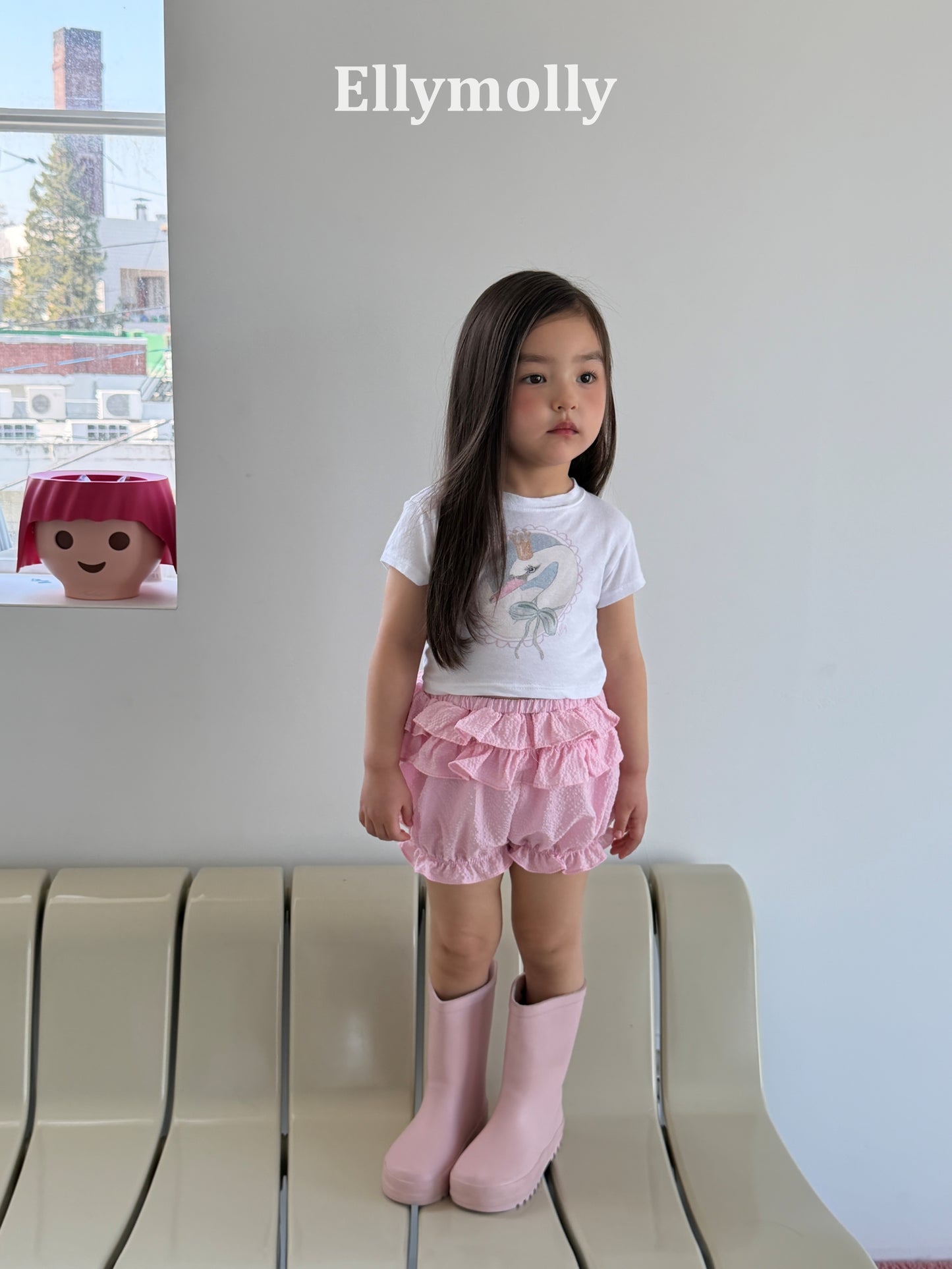 【予約】Petal Tiered Shorts / ellymolly 5-15号 페탈티어쇼츠
