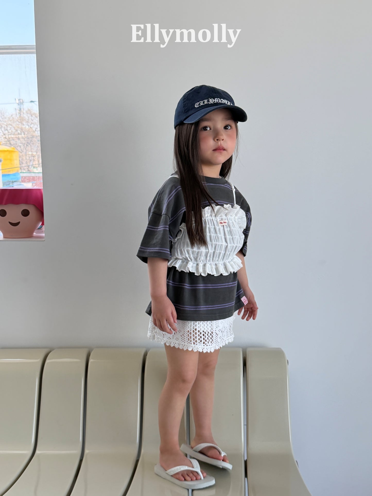 【予約】washed stripe box T / ellymolly5-19号