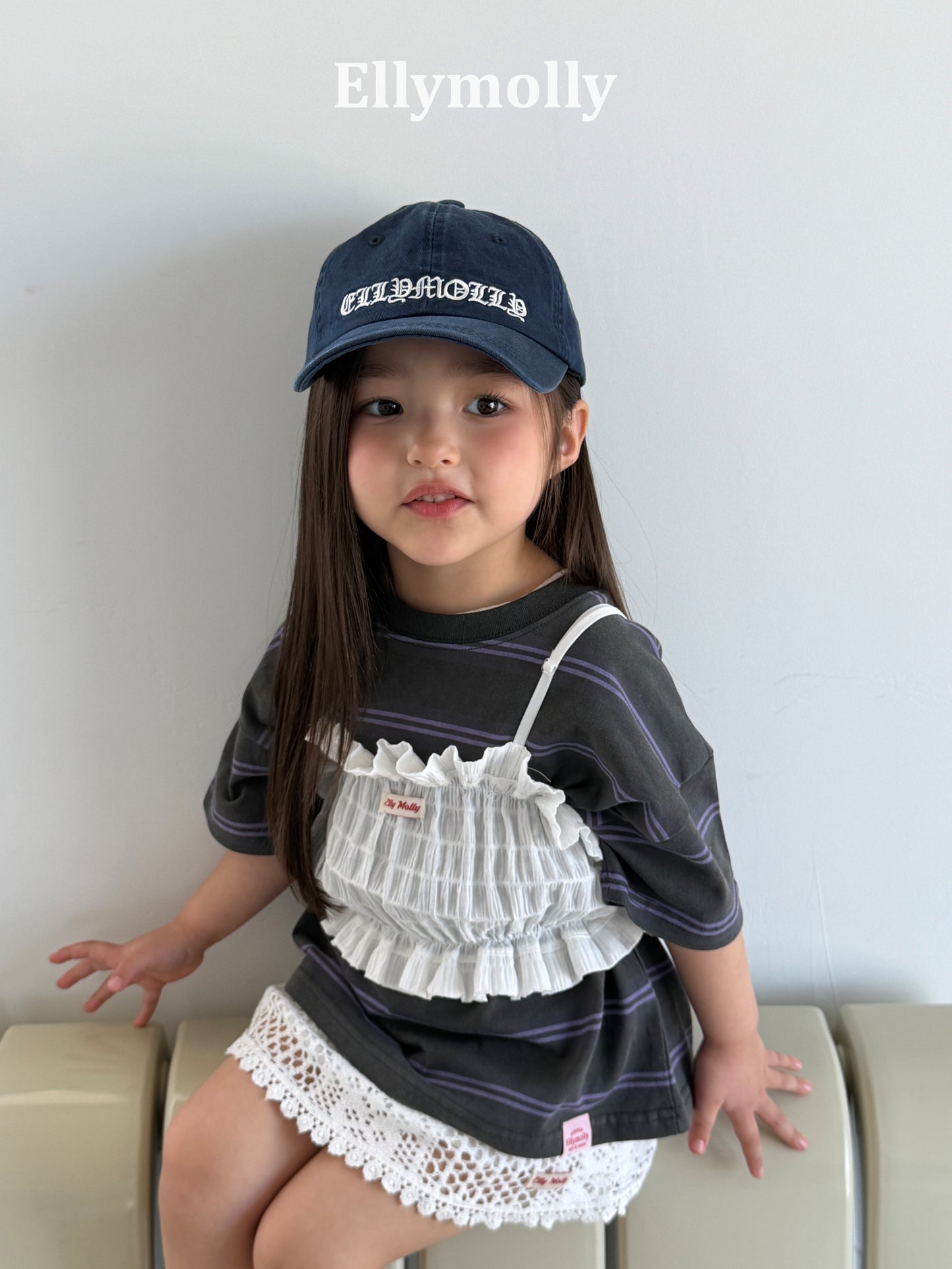 【予約】washed stripe box T / ellymolly5-19号