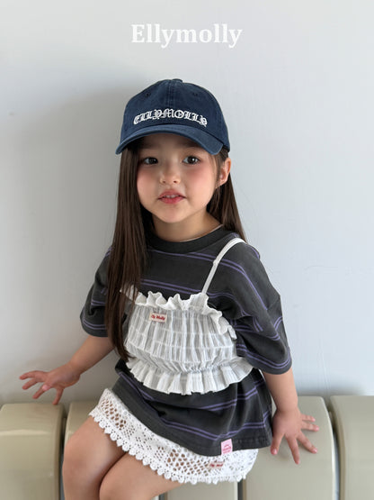 【予約】washed stripe box T / ellymolly5-19号