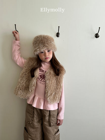 【予約】fluffy vest  / ellymolly (5-11号)