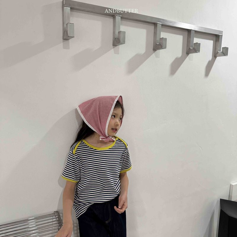 【予約】Heidi Check kerchief  / andbutter