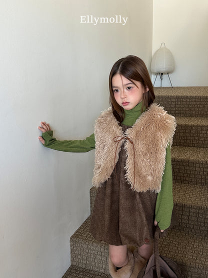 【予約】fluffy vest  / ellymolly (5-11号)