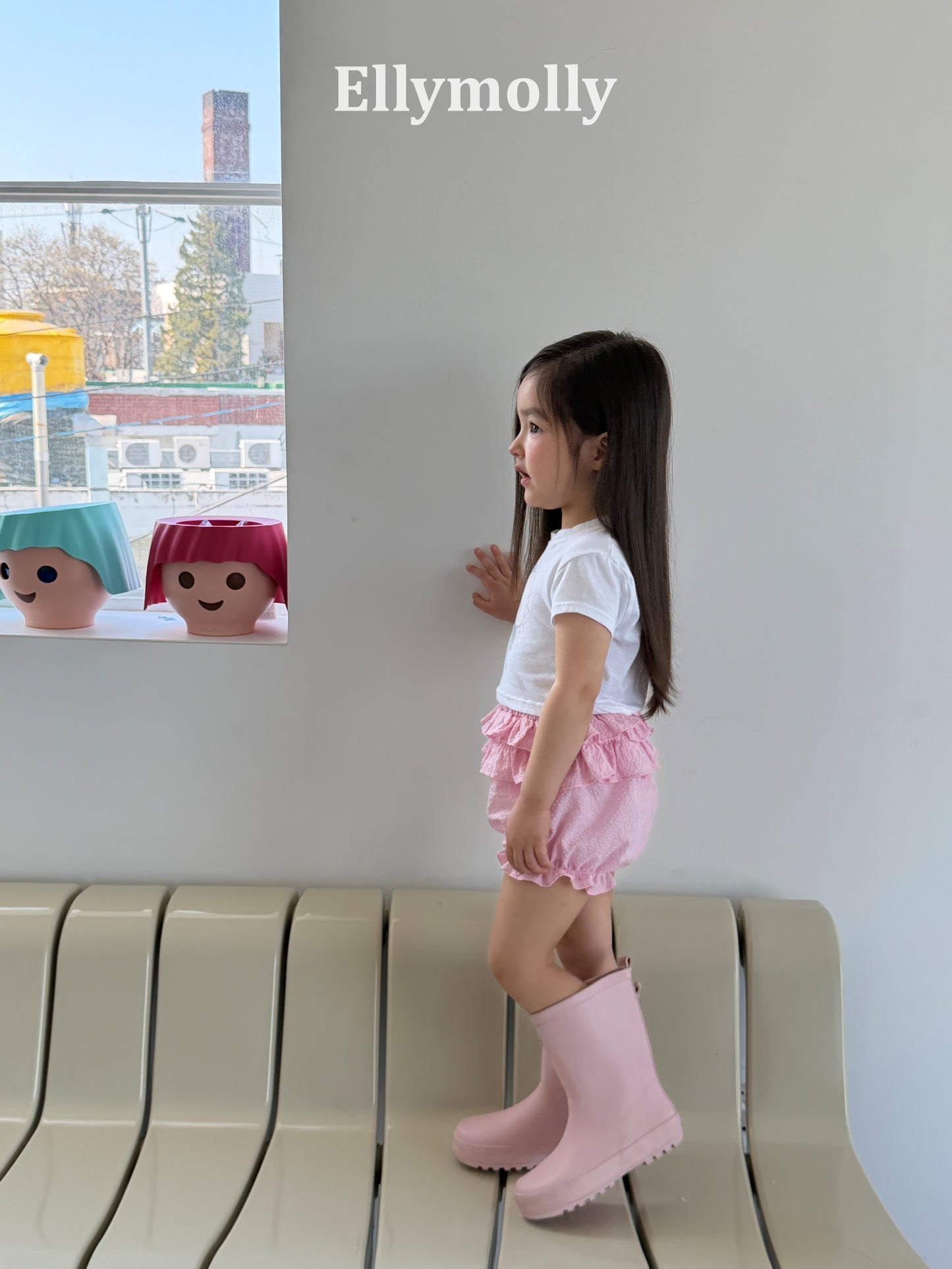 【予約】Petal Tiered Shorts / ellymolly 5-15号 페탈티어쇼츠