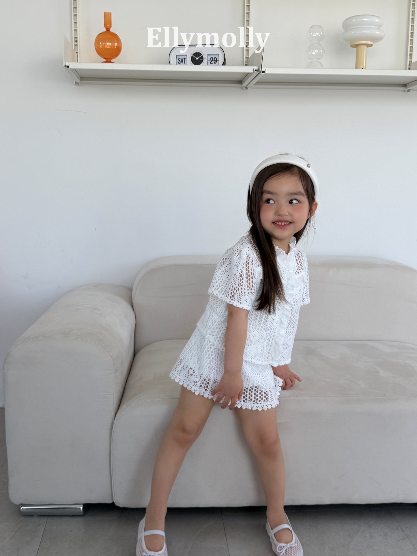 【予約】Crochet blouse / ellymolly5-15号  로지크로쉐