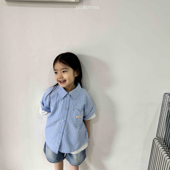 【予約】Bebe Heart Shirt / andbutter(S-JM)