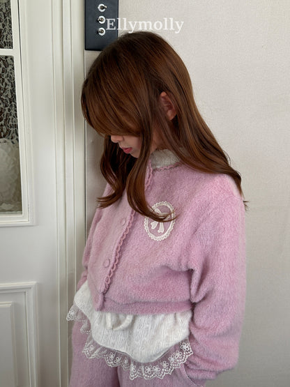 【予約】Fuzzy hug cardigan / ellymolly (5-19号)