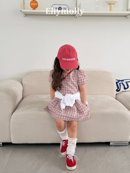 【予約】mellow check one-piece / ellymolly5-15号