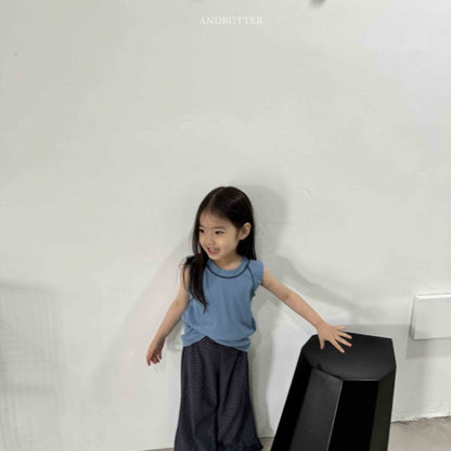 【予約】ribbed line sleeveless / andbutter(S-JM)