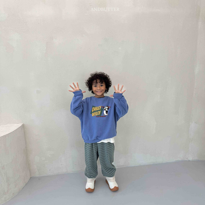 【予約】Mellow Stripe Jogger   /  andbutter (S-JM)