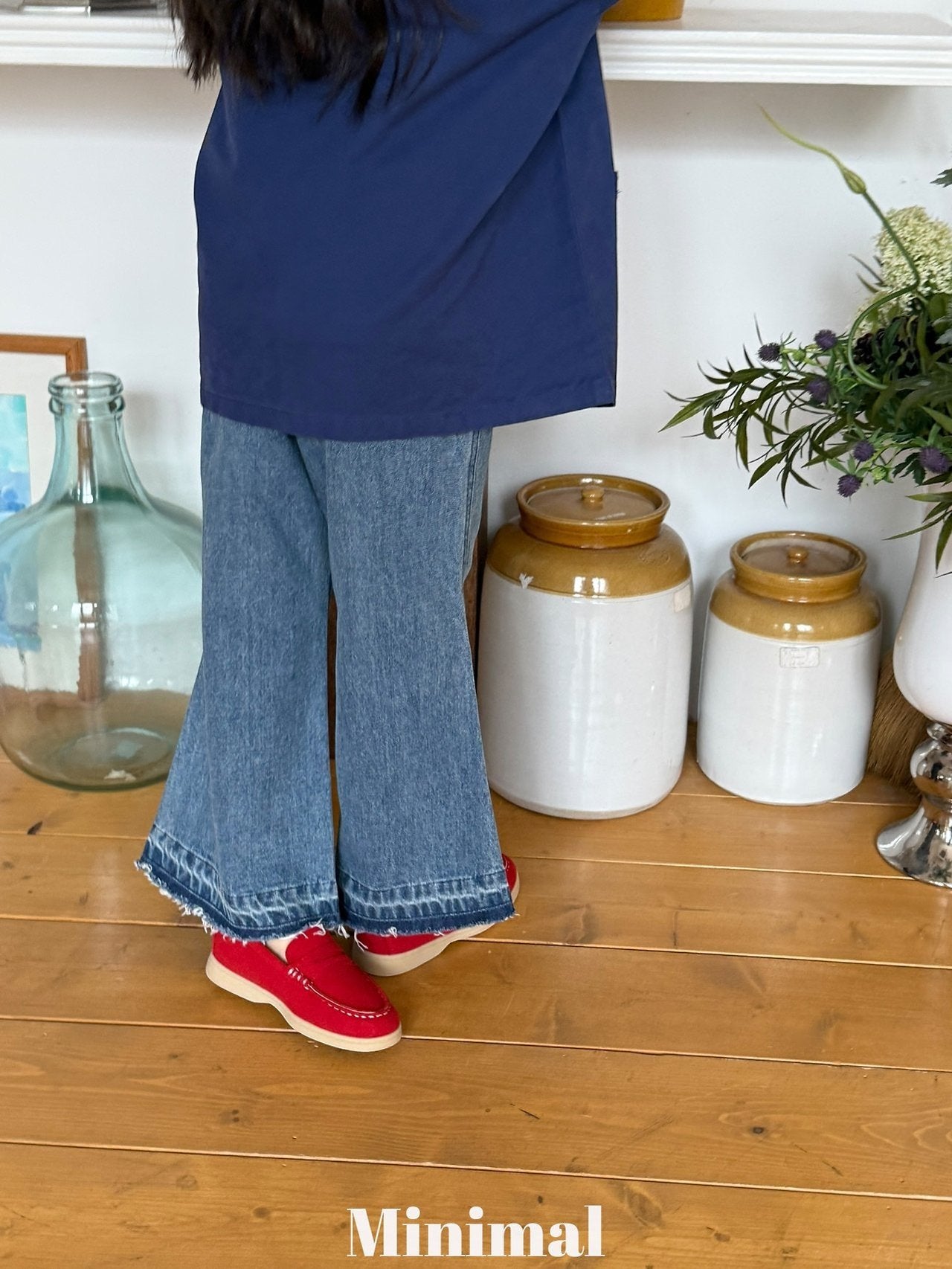 【予約】choco bootscut denim / minimal (S-JM）