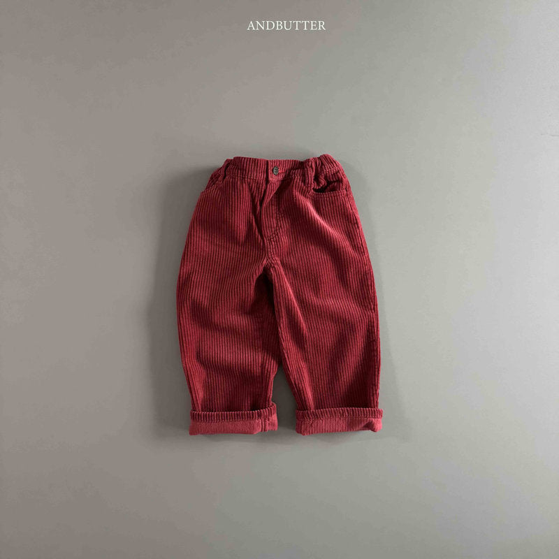 【予約】Love Ring Corduroy Pants  /  andbutter (S-JM)