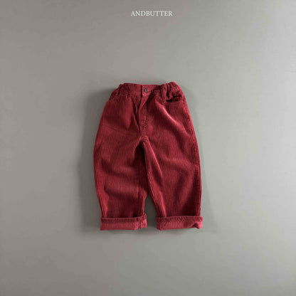 【予約】Love Ring Corduroy Pants  /  andbutter (S-JM)