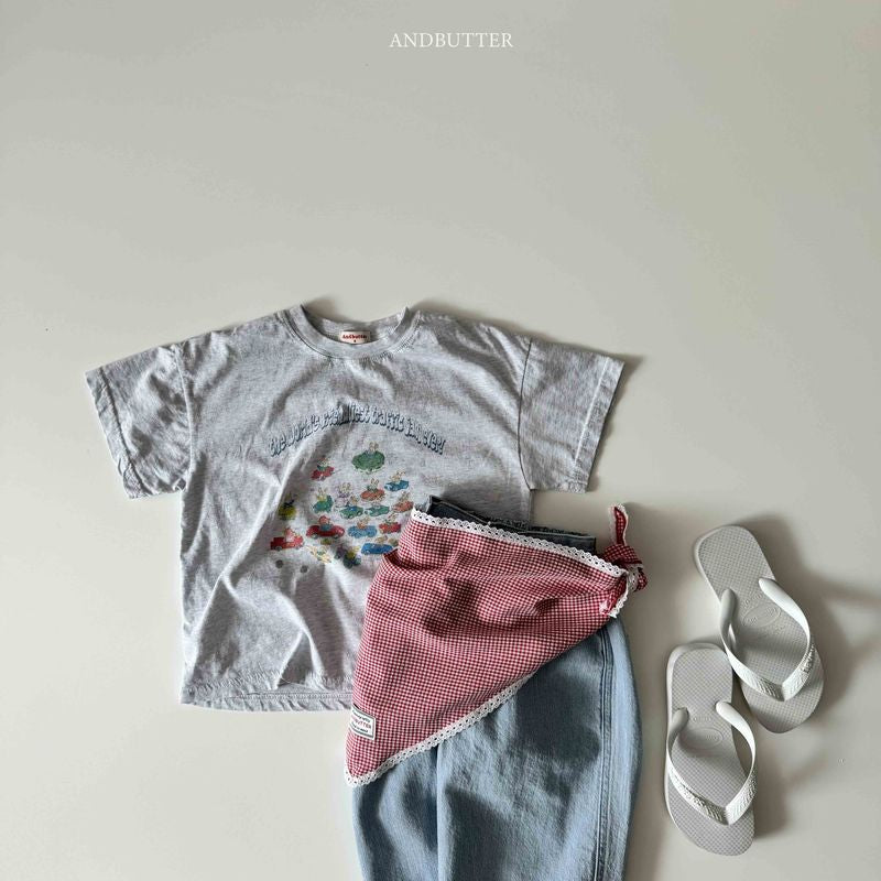 【予約】Heidi Check kerchief  / andbutter