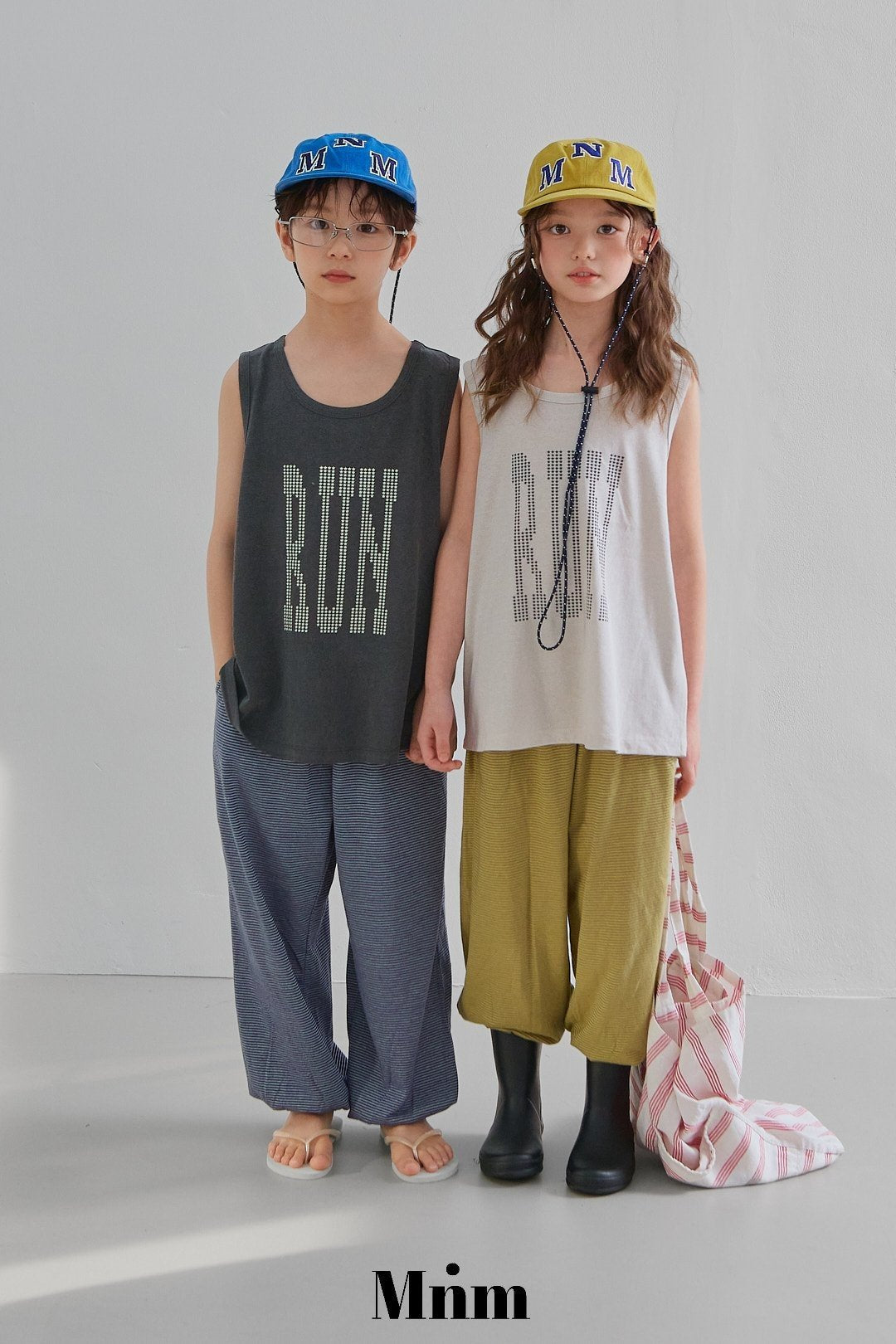 【予約】stripe jogger pants / minimal S-JM 보리 스트라이프