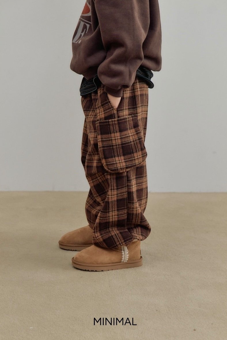 【予約】winter check hip pants  / minimal (S-JM)