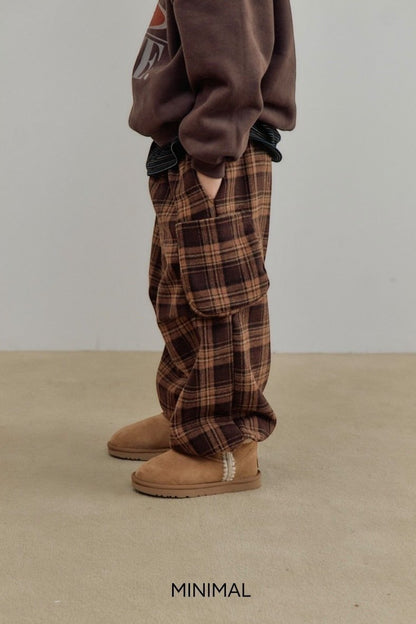 【予約】winter check hip pants  / minimal (S-JM)