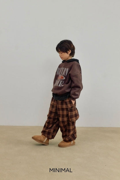 【予約】winter check hip pants  / minimal (S-JM)