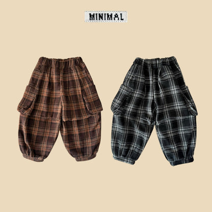【予約】winter check hip pants  / minimal (S-JM)