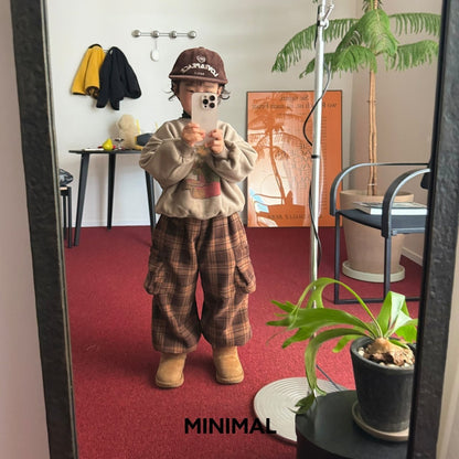 【予約】winter check hip pants  / minimal (S-JM)