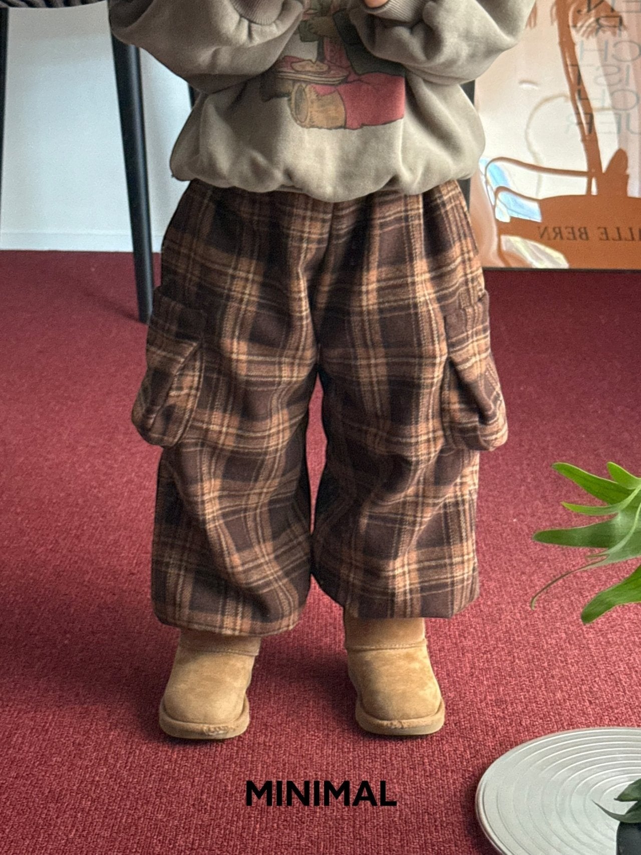 【予約】winter check hip pants  / minimal (S-JM)