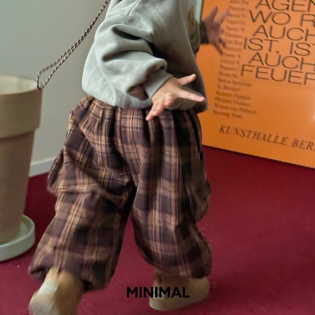 【予約】winter check hip pants  / minimal (S-JM)