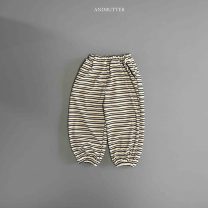 【予約】Mellow Stripe Jogger   /  andbutter (S-JM)