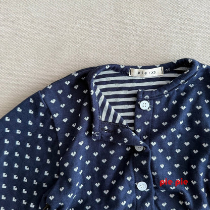 【予約】heart cardigan  / pie (XS-XL)