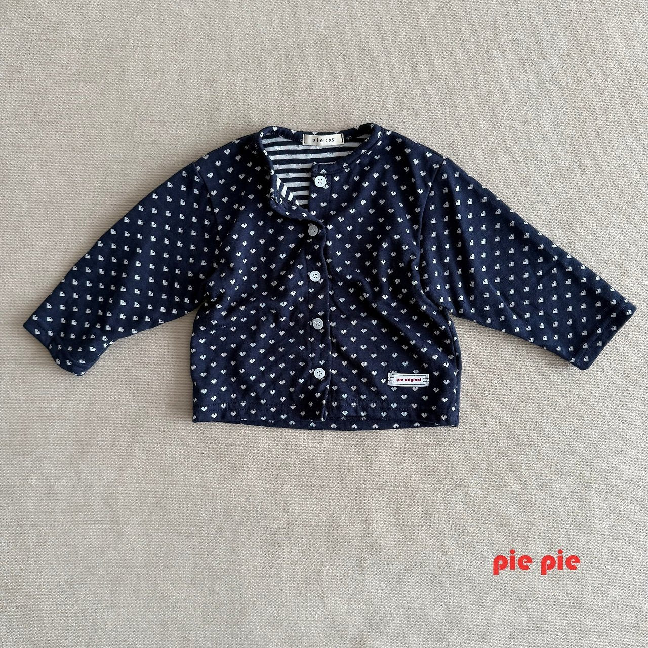 【予約】heart cardigan  / pie (XS-XL)