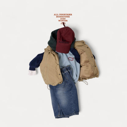 【予約】three color raglan hoodie / boneoune (XS-JL)