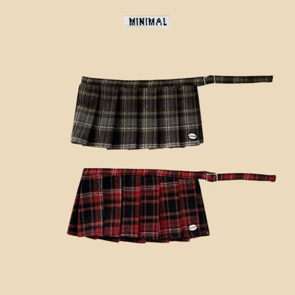 【予約】check layered skirt  / minimal (S-JM)