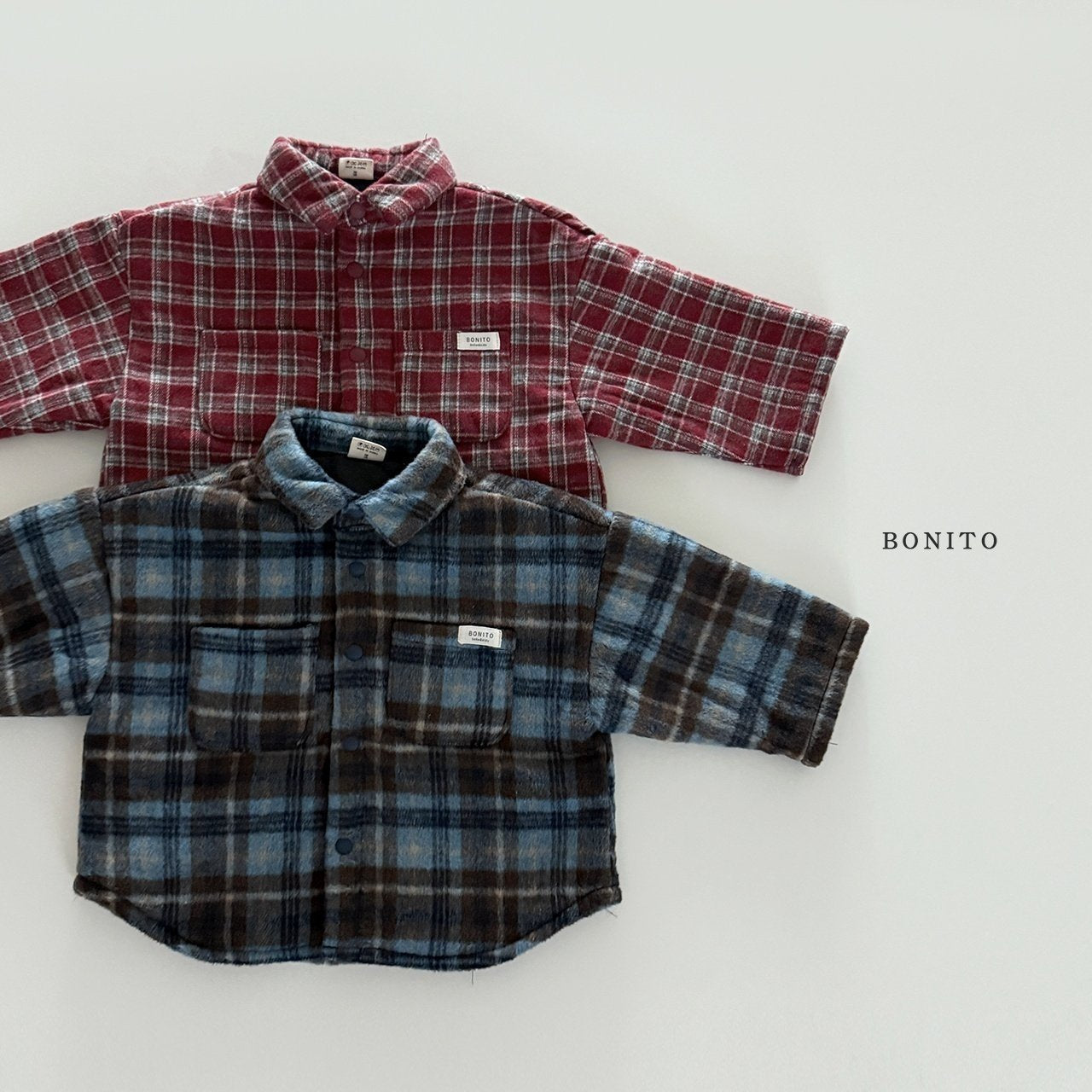 【予約】check bonding shirt  /  bonito (12M-JM)