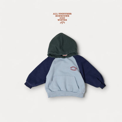 【予約】three color raglan hoodie / boneoune (XS-JL)