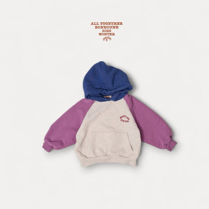 【予約】three color raglan hoodie / boneoune (XS-JL)