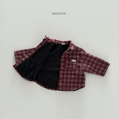 【予約】check bonding shirt  /  bonito (12M-JM)