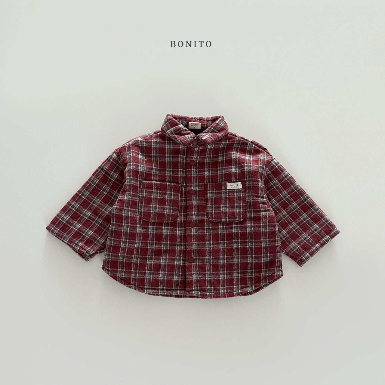 【予約】check bonding shirt  /  bonito (12M-JM)