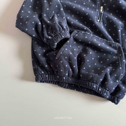 【予約】Dot Half-Zip  /  andbutter (S-JM)