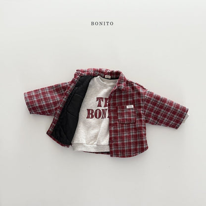 【予約】check bonding shirt  /  bonito (12M-JM)